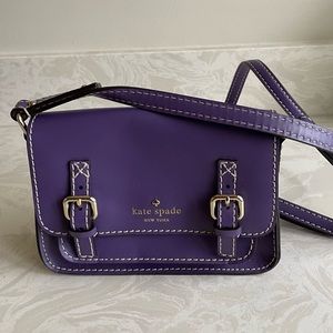 KATE SPADE Plum Leather Crossbody Bag